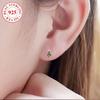 S925 Sterling Silver Christmas Tree Epoxy Stud Earrings for Women