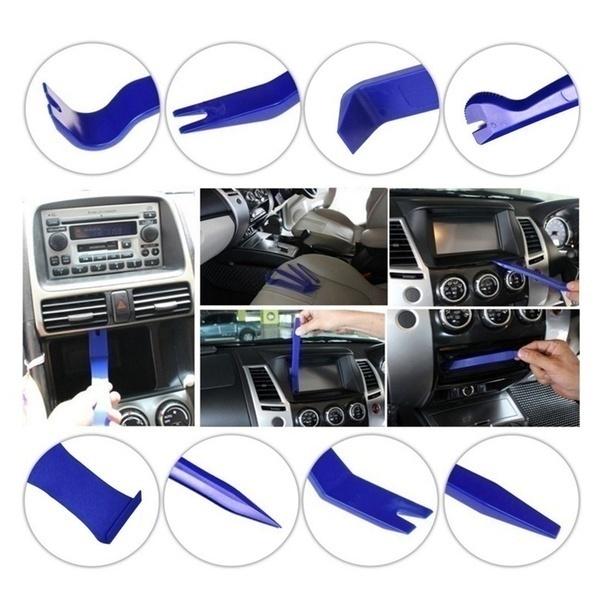 7 шт., инструмент для разборки автомобиля, автомобильный аудио прибор, установщик панели, удаление приборной панели, ремонт отверстия