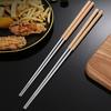 1 Pair 304 Stainless Steel Long Chopsticks Extended Design Heat Resistant Noodles Hot Pot Chopsticks for Dining Room