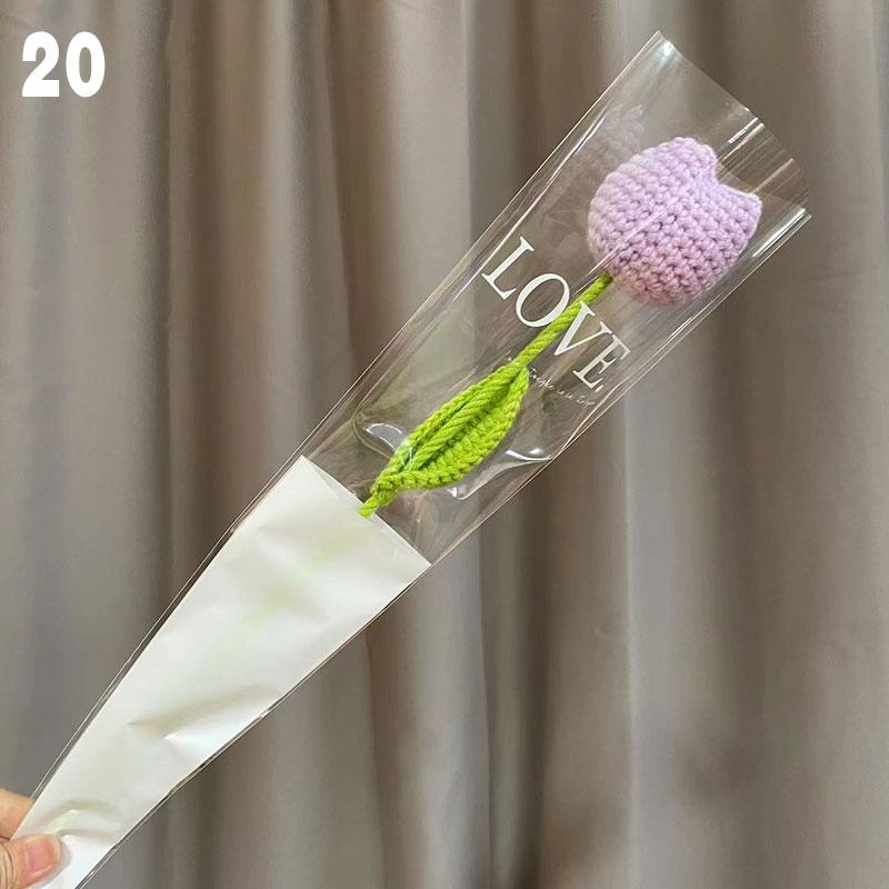 1 шт. свадебное украшение ручной вязки цветок роза тюльпаны букет искусственных цветов вязаный букет