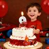 Цифровая свеча 0-9 История гонок Молния Маккуин Свеча для торта на день рождения Милый торт со штырьком