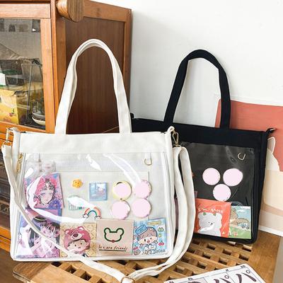 Сумка Harajuku Ita для женщин с прозрачным карманом Itabag для девочек старшей школы JK Crossbody сумка через плечо