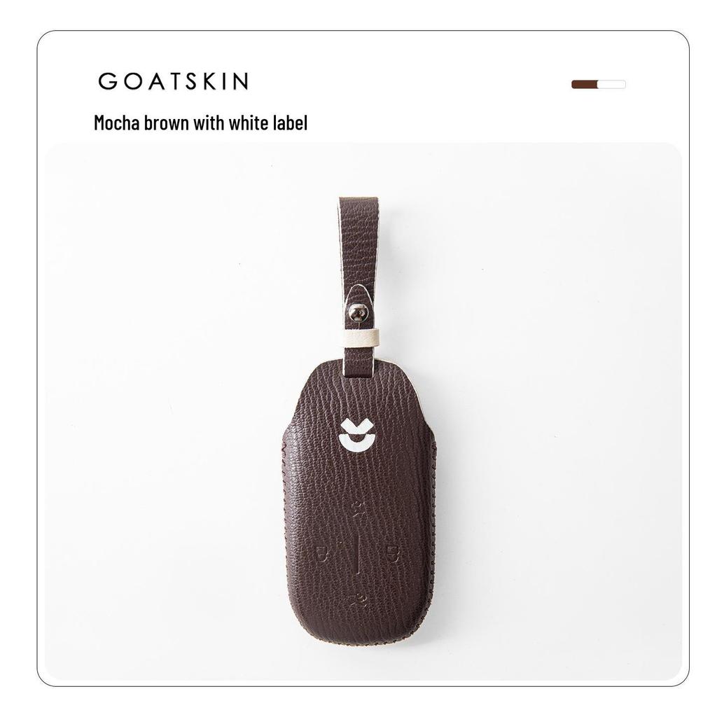 Nio ES8/ET9/ES9 Car Key Case - Premium Leather Protective Shell with Buckle for Men & Women