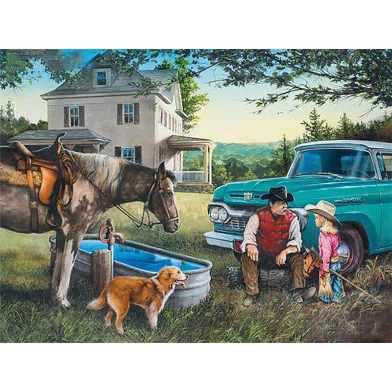 Новый 5D DIY алмазная живопись вид на море Алмазная вышивка автомобиль вышивка крестом полная круглая дрель ремесла домашний декор ручной подарок