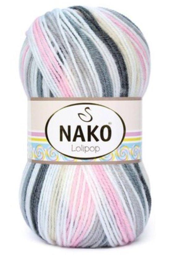 Пряжа для ручного вязания Nako Lolipop, 4 шара, 100 грамм, 230 метров, 28 цветов, премиум, акрил, мягкий, детский, свитер, кардиган, шарф, шапочка, одеяло, аксессуар-сделай сам