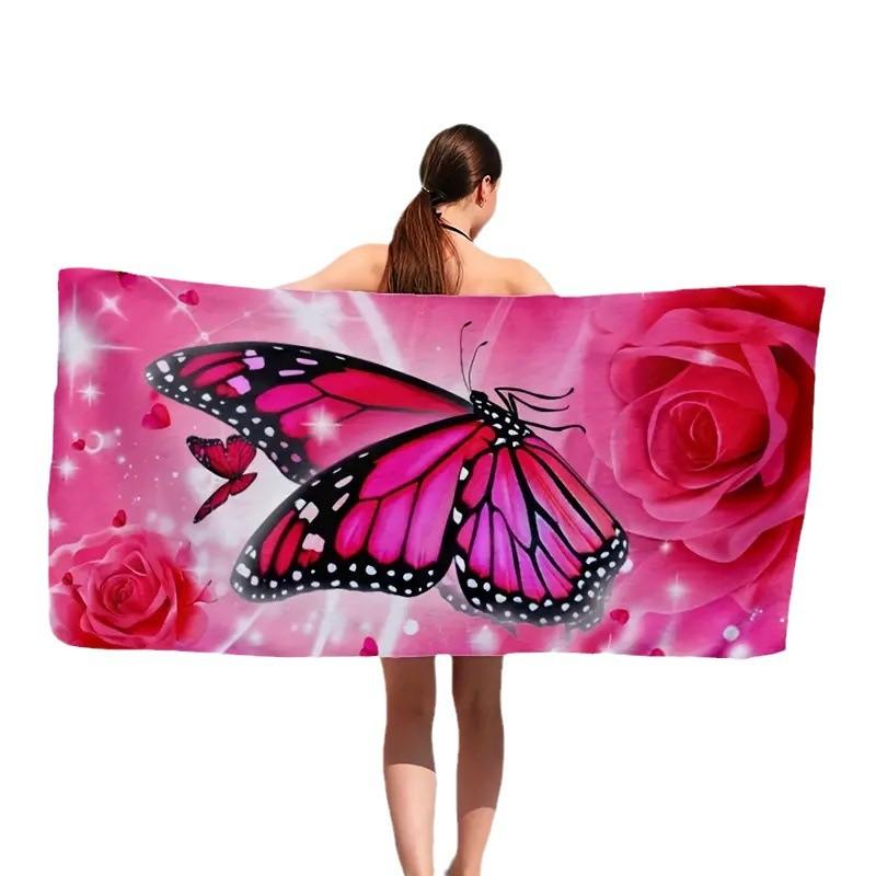 Beach Towel Quick-Drying Absorbent Beach Towel Microfiber Digital Printing Bath Towel Adult Plus