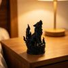 3D-печатная скульптура Сердце Волка Темное Пламя Символический Декор с Хардкорной Аурой, Экологичный PLA Статуэтка для Офиса Домашний Декор для Гостиной и Полки