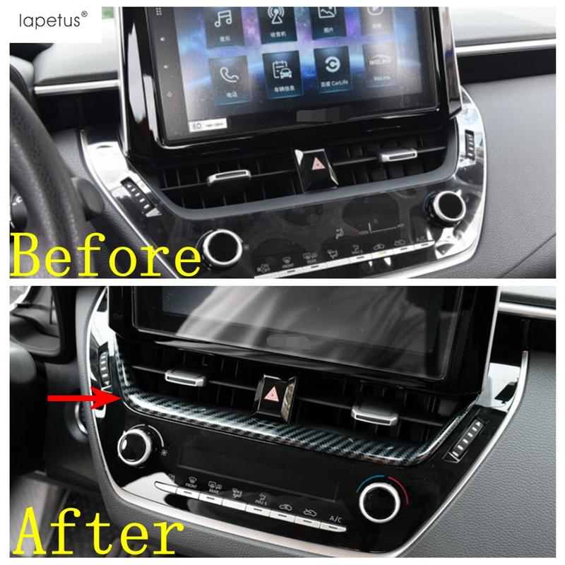 Car Navigation Panel Strip Middle Air AC Vent Outlet Cover Trim For Toyota Corolla E210 - 2025 ABS Red Accessories Interior