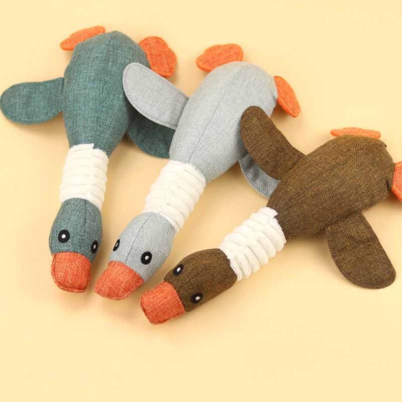 Милая твердая устойчивость к укусам, играбельная жевательная пищащая игрушка, гудок дикого гуся для домашних собак