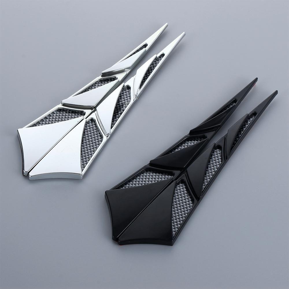 1 Pair Car-styling ABS Universal Air Intake Car Hood Sticker Side Flow Vent Cover Decorative