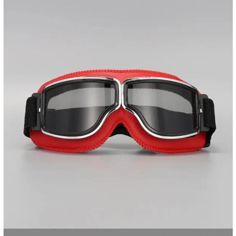 Мотоциклетные очки, ветрозащитные очки для мотоциклетного шлема, солнцезащитные очки, ретро, ​​универсальные складные кожаные аксессуары для мотоциклов в стиле ретро