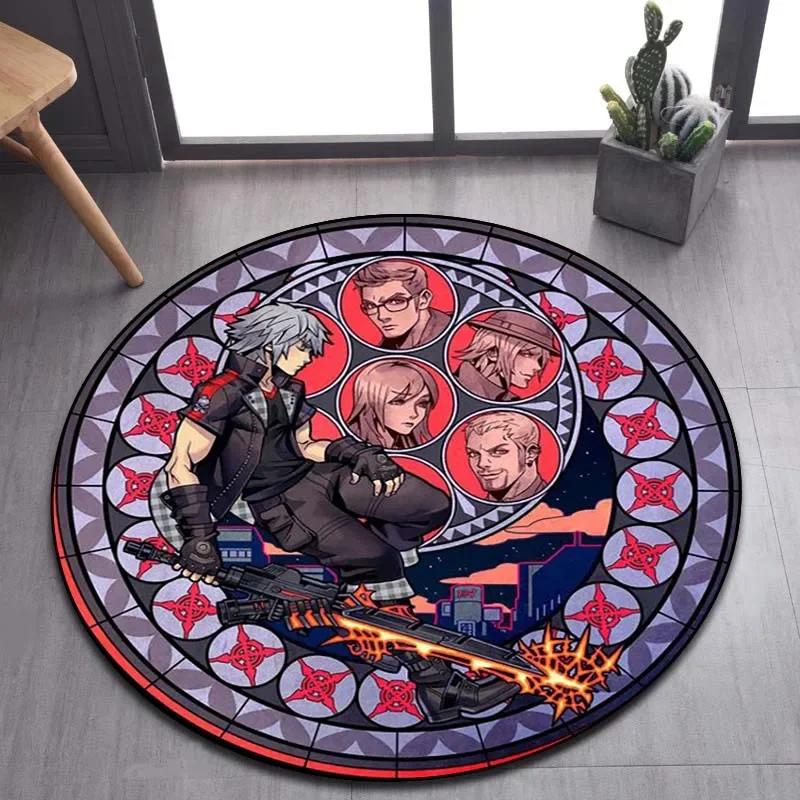 Kingdom Hearts Узор из мультфильма Ковер для пола Круглый коврик Ковер для гостиной Коврик для ванной и кухни Придверный коврик Нескользящий коврик для пола