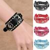 European & American Punk Rivet Leather Bracelet - Trendy Rock Couple Jewelry