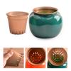 1 Set Flower Pot Dual Layer Shatterproof Plastic Decorative Plant Flower Pot with Water Container for Home
