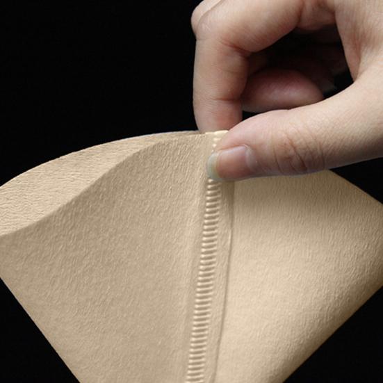 100 шт. конусный фильтр для кофе, утолщенный пищевой фильтр с безопасным краем, прессованный из тонкой бумаги, оригинальный фильтр-мешок из древесной массы