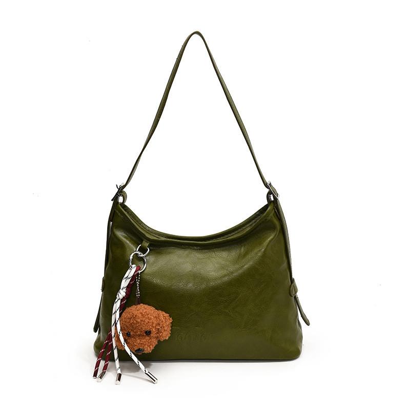 Ielgy Work Commuter Large Capacity Tote Bag Retro Fashion Casual Underarm Bag Commuter Shoulder Bag