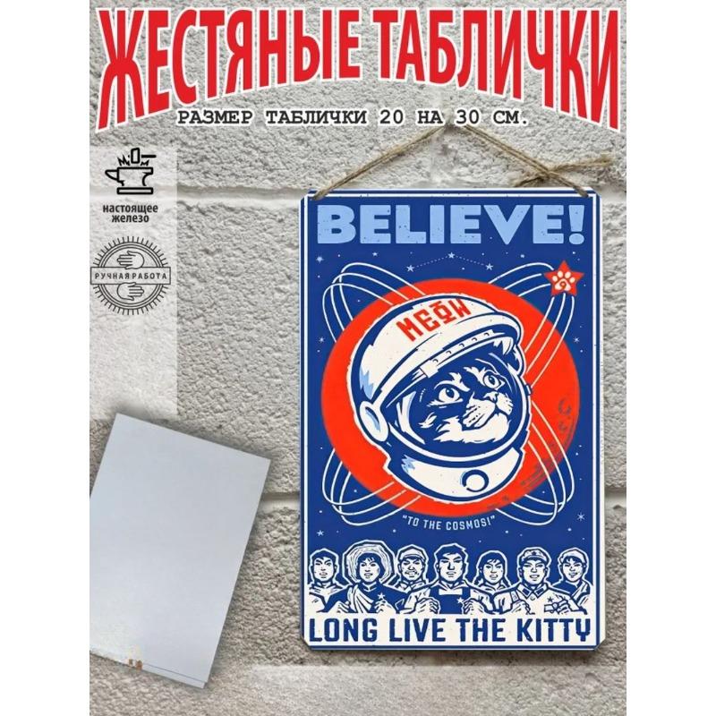 Металлическое настенное искусство с кошками, Знак-плакат для любителя домашних животных