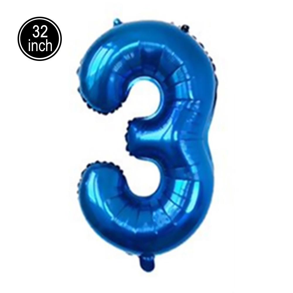 Воздушный шар из алюминиевой фольги с номером 0-9 в стиле поезда на день рождения, креативный мультфильм, украшение из воздушных шаров в синей серии