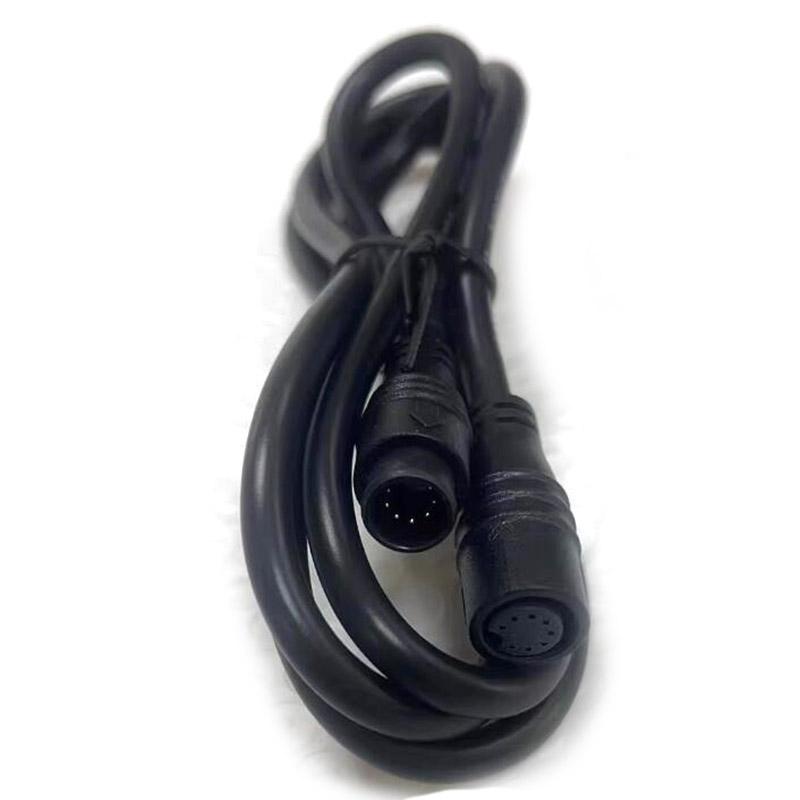 Waterproof 9mm M8 2 3 4 5 6 Core Pin Male To Female Ebike Sensor Cable M/F Speed Extend Connector Electric Bicycle