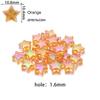 100pcs Acrylic Star Spacer Loose Beads Five-pointed Star Transparent Rainbow Color Beads For Jewelry Making Findings Accessories