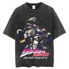 JoJo's Bizarre Adventure Стиранная футболка летняя Новая Kongtiao Gongsi Графическая Хлопок Мода Уличная одежда YK тренд футболка
