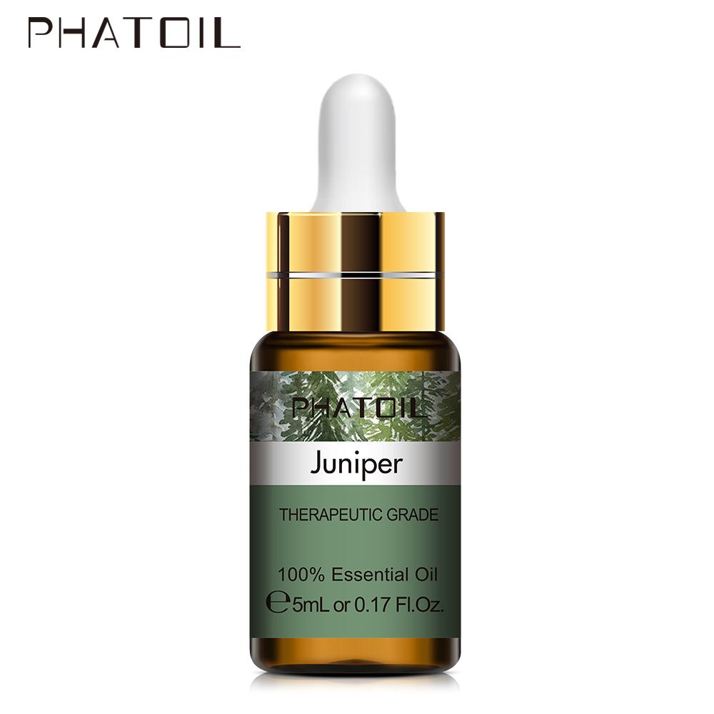 PHATOIL 5ML Rose Jasmine Lavender Plant Essential Oil with Dropper Purify the Air Bactericide Spa Body Care Vanilla Eucalyptus Tea Tree Oil