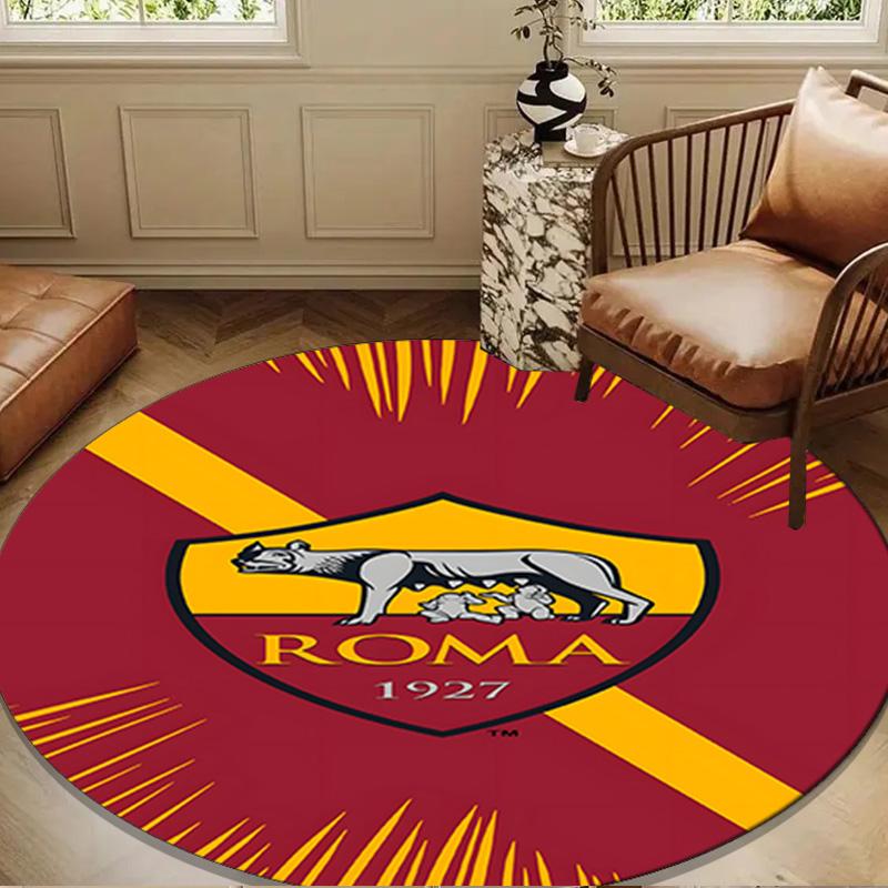 1PC rug Rome Wolf Football club Round mat Home Decor, Chair rug For livingroom,Bedroom, doormat home decor Birthday Gift Christmas Gifts