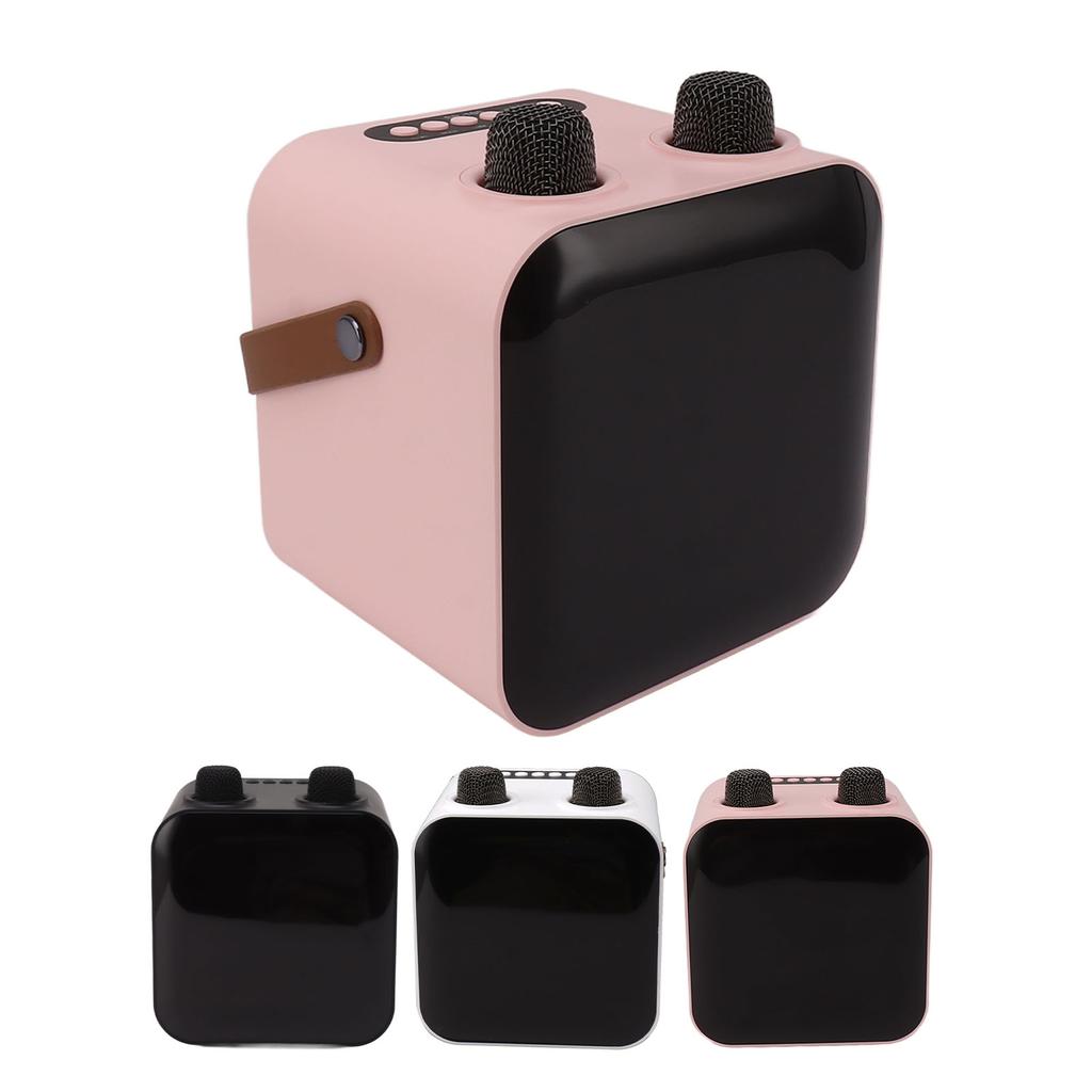 Караоке-машина с 2 беспроводными микрофонами, портативная Bluetooth-колонка мощностью 15 Вт, комплект для караоке-машины для H