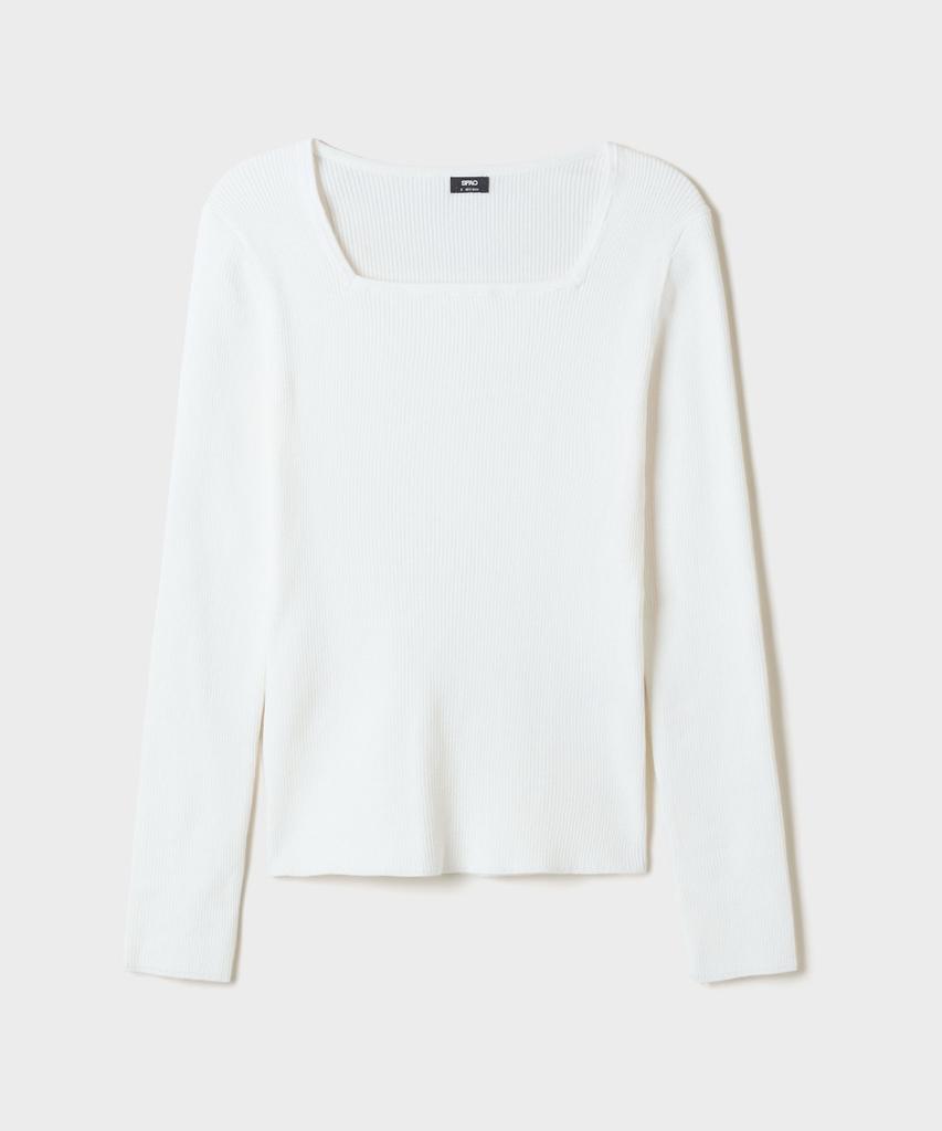 SPAO [Мягкая пряжа] Женский квадратный вырез Вязаный_Spkwg49W02
