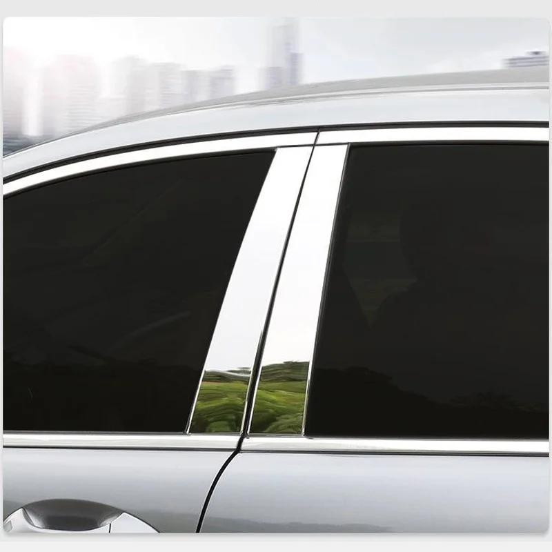 8 шт. Накладка на окно автомобиля для Toyota Prius 30 XW30 2010 2011 2012 2013 2014 2015 Наклейки на стойку двери Аксессуары