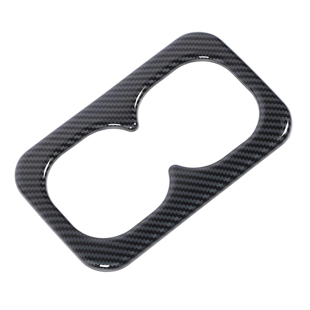 Накладка на подстаканник задней консоли, отделка из углеродного волокна, рамка панели подстаканника для воды на заднем сиденье