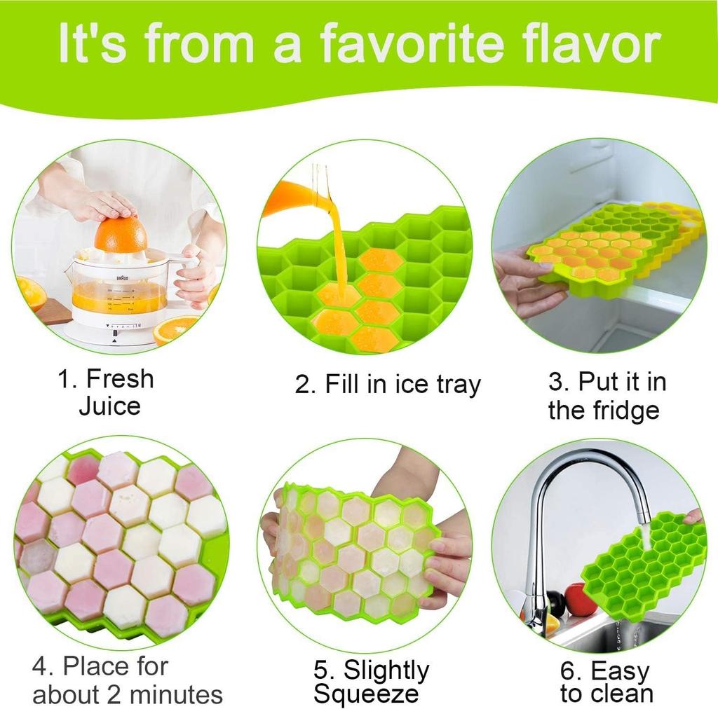 37 ячеек пищевой силикон форма для изготовления кубиков льда соты поднос для кубиков льда с крышками для мороженого холодных напитков виски коктейля