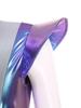 Womens Metallic Iridescent Alien Jumpsuit Fly Sleeve Leggings Unitard Space Cosplay Costume