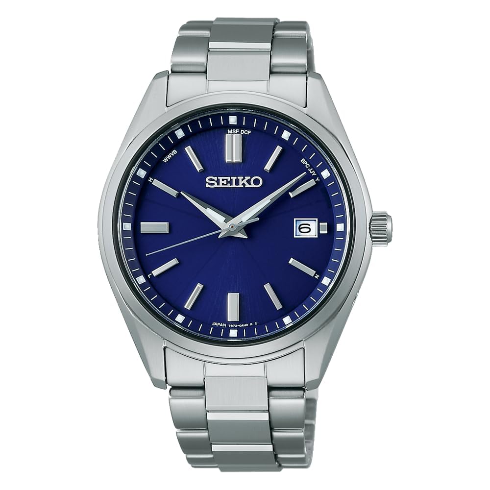 Мужские часы Seiko Selection SBTM321 с солнечной батареей и радиоконтролем, синий циферблат, календарь даты, водозащита 10 ATM, нержавеющая сталь