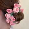 Elastic Knitted Hair Rope Handmade Sweet Hair Tie Cute Crocheted Flower Scrunchies  Party