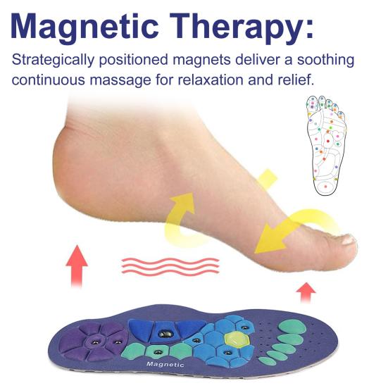 1 пара ортопедических акупунктурных стелек для облегчения боли, легкие рефлексологические массажные стельки, удобная поддержка стопы