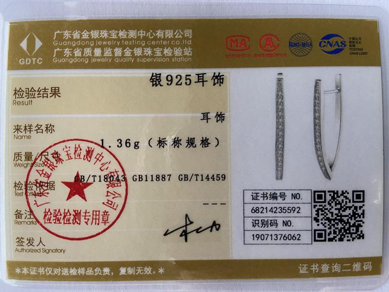 925 Sterling Silver AAA Zircon Piercing Earrings Fashion Wedding Jewelry