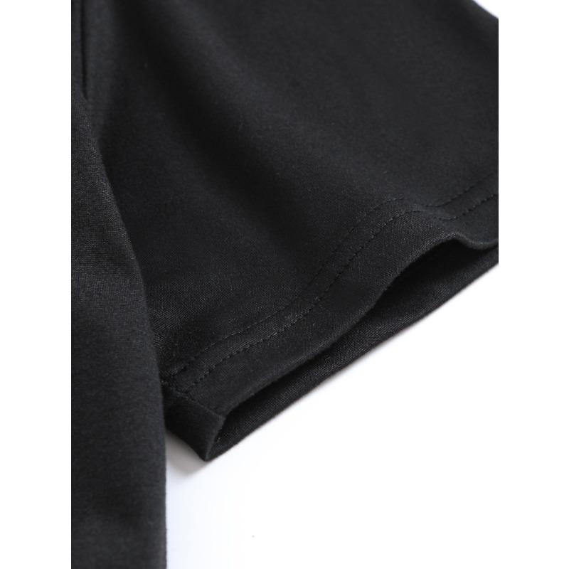 Casual Loose T Shirt Black Butterfly Print Women Summer Fashion Top Streetwear Outfit