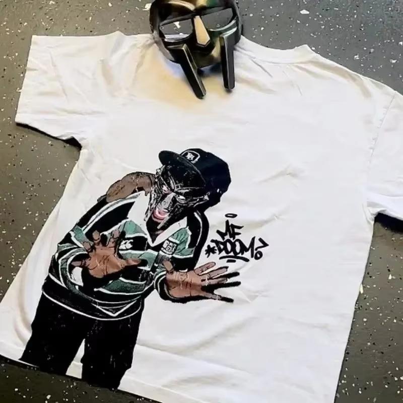 Sopula Винтаж Самый Крутой Злодей Mf Doom Графическая Повседневная Уличная Баскетбольная Футболка Харадзюку Оверсайз Футболка Графические Футболки