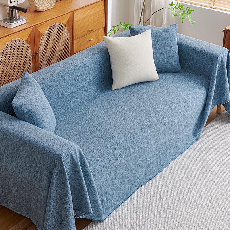 Чехол для диванного полотенца, ткань для диванной подушки, универсальный, высококачественный бамбуковый лен, полностью покрытый, универсальный чехол, одеяло