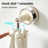 Настенный крючок с присоской, вращающийся на 360 градусов, крючок для хранения, без сверления, потолочный крючок с 6 лапками для кухонных принадлежностей, ванной комнаты и прихожей
