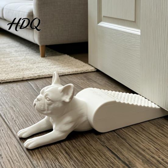 3D-печатный дверной клин Стопор-французский бульдог Форма собаки Дверной стопор Креативный домашний декор Противоскользящий Без сверления Напольный дверной стопор для офиса
