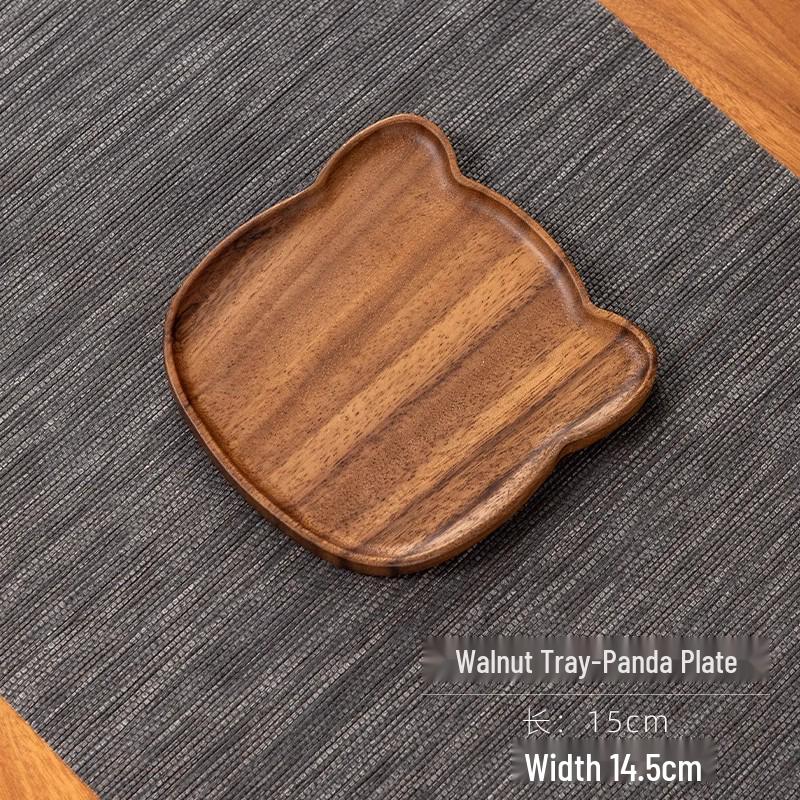 Универсальный поднос из японского ореха – Идеально подходит для подачи чая, фруктов или пиццы в отелях