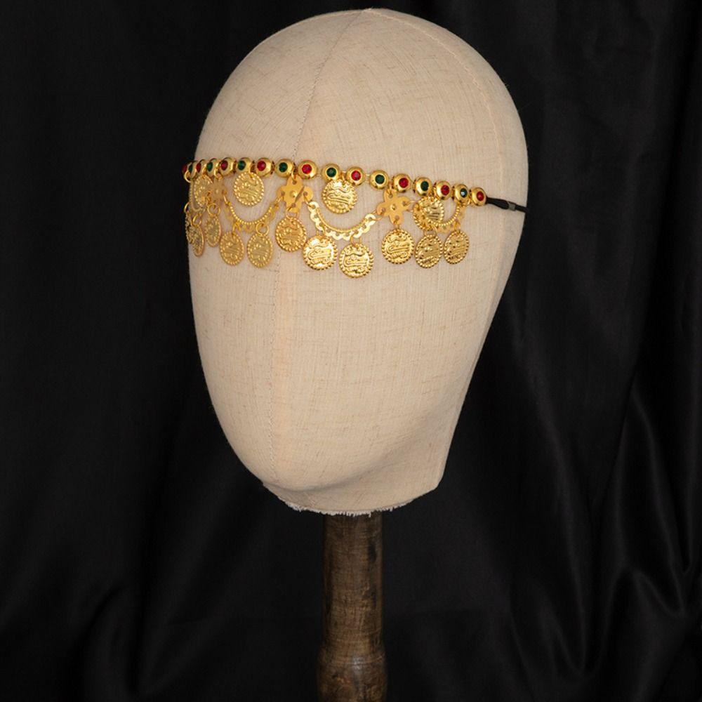 Round Exotic Forehead Chain Korean Style Long Tassels Hair Chain Headgear Accessory