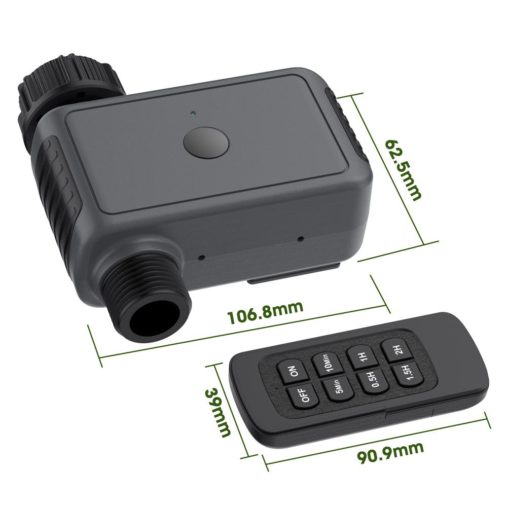 1 Zone Remote Control Irrigation Water Timer Intelligent Irrigation Controller IP55 Timed Sprinkler for Lawn Garden Watering