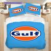 Gulf Oil Vintage Logo Threepiece Set 1 Duvet Cover 2 Pillowcase Without Core Christmas Birthday Gift Soft And Comfortable