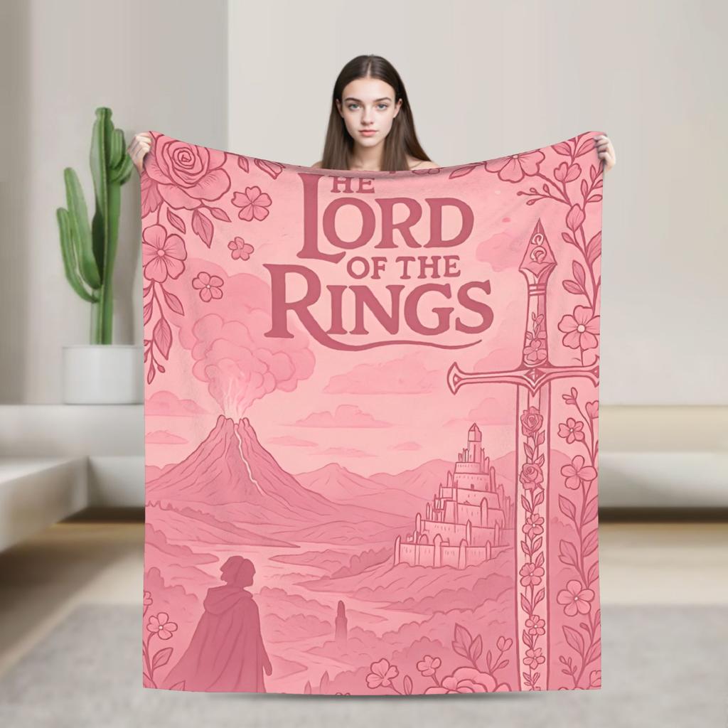 L-Lords Of The R-Rings Одеяло Дорожное Офисное Фланелевое Плед Для Спальни Мягкое Теплое Дизайнерское Качественное Покрывало