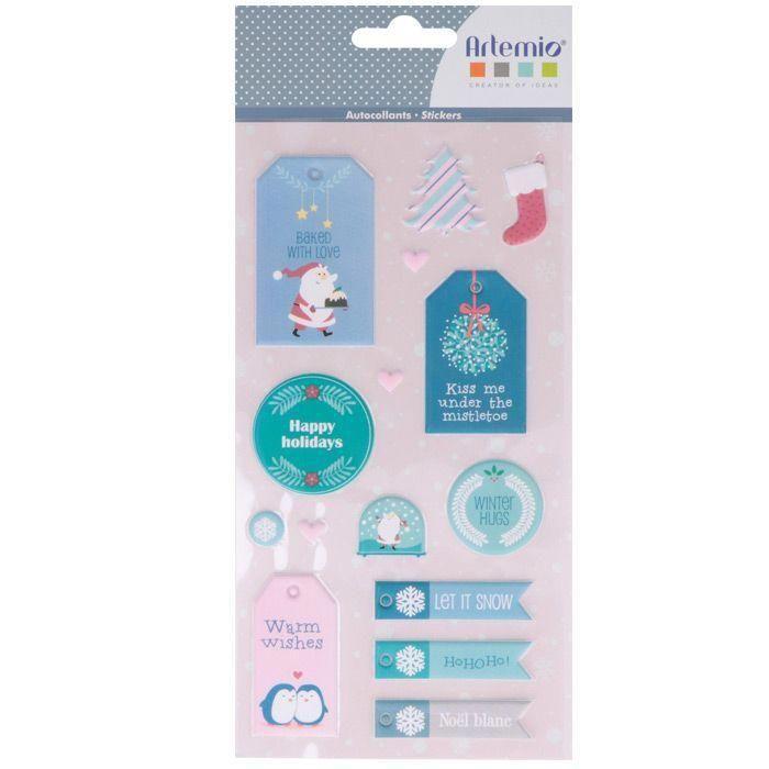 XL Sticker Set - ARTEMIO - My Little Xmas - Red - 2 Sheets - DIY Decoration