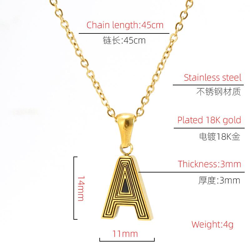 Новое ожерелье с буквой из нержавеющей стали, мужское и женское, нишевое, универсальное, легкая роскошь, цепочка из титановой стали, ювелирное изделие