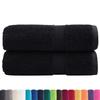 VidaXL Serviettes de toilette Premium SOLUND 2 pièces Noir 30 x 30 cm 600 g/m² 137419